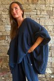 Suri Cushion Cotton Artist Smock Navy 